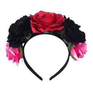 Nouveau design couvre-chef couronne de roses bandeaux de cheveux bandeau mexicain décorations de fête d'anniversaire mariage <span class=keywords><strong>coiffure</strong></span> de mariée - Product Image 6