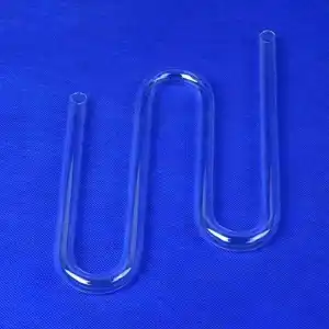 Wholesale Customized Transparent Quartz Glass Tube Pipe For Tube Furnace Quartz Glass U Shape Tube