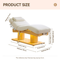 Table de soin électrique moderne SHILU réglable pour esthéticiennes, idéale pour les studios de cils, les soins du visage et les salons de beauté