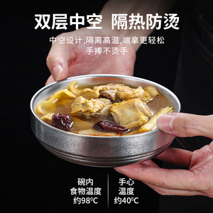 304 Stainless Steel Bowl Solid Color Camping Dishware For Child Use - Product Image 5