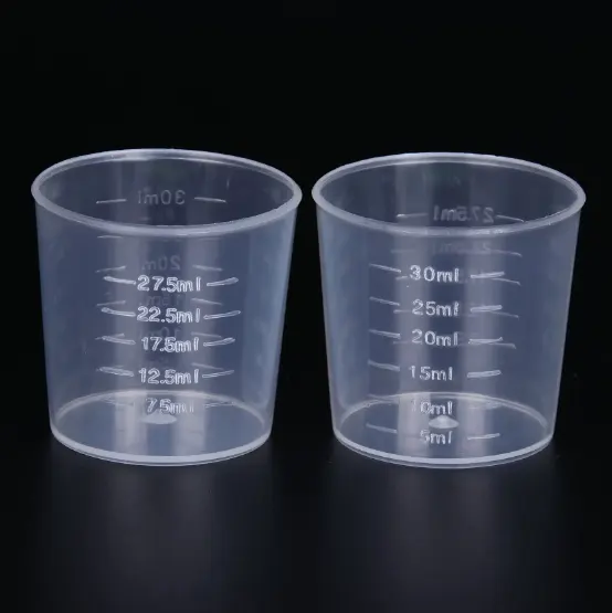 plastic measuring cup for hospital medicine
