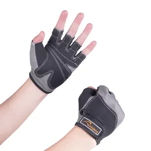 Hot sale custom black fingerless thin Cycling Gloves sports Racing Gloves