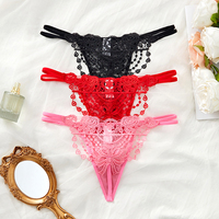 Nouvelle culotte sexy en dentelle transparente avec une grande broderie florale, nœud, séchage rapide, taille basse, sous-vêtements pour femmes