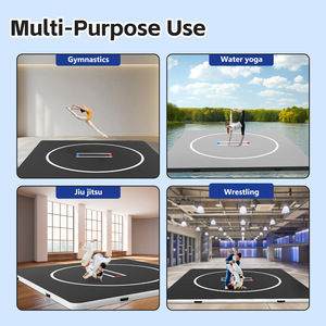 Damla Dikişli Şişirilebilir Sert Güreş Yoga Matı Jimnastik Matı Sanatlar Katlanabilir Üretken Taekwondo Matı - Product Image 5