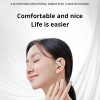 WOWY Nouveaux écouteurs intra-auriculaires ouverts OWS Air V5.4 sans fil en matériau LSR avec réduction de bruit AI LED pour étanchéité IPX5 Hi-Fi 30