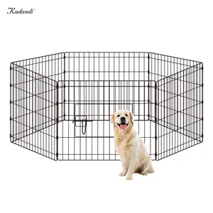 Hersteller günstigen Preis Proof Schmiedeeisen Zaun Hunde käfig für großen Hund drahtlosen Hunde zaun