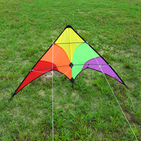 Cerf-volant de sport acrobatique double ligne personnalisé pour l'extérieur, avec cadre en fibre de verre et couleurs vives