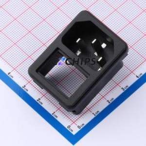 RT-C14-F0B-AA AC Power Connector Through hole Component (THT) Connector IEC 320-C14 1 3 Panel Mount - Product Image 1