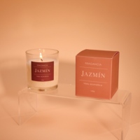 Coffret Cadeau Luxe Diffuseur à Bâtonnets d'Aromathérapie et Bougie Parfumée, Bouteille en Verre Personnalisable avec Étiquette Privée, Biodégradable, pour la Maison et les Fêtes