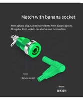 Connecteur banane mâle de sécurité en cuivre à gaine intégrale de 4 mm Apex, câble de test DIY, connecteur à trou de 4 mm, type à souder, isolateur PA 32A