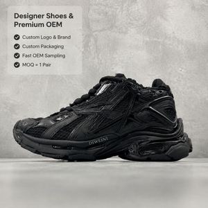 Zapatos de Diseñador de Lujo para Hombre y Mujer, Zapatos Deportivos de Malla Negra Triple de Alta Calidad, Zapatillas Retro Gruesas, Nuevas - Product Image 1