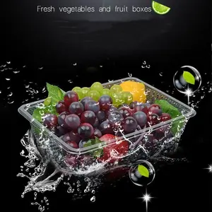 Cibo verdura frutta vassoio per imballaggio blister punnets scatole per imballaggio in plastica trasparente contenitore in plastica