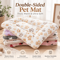 Tapis de couchage pour animaux de compagnie, épais, doux, chaud, lavable, lit pour chien et chat, couverture en polaire corail, coussin pour cage, canapé, sol, toutes saisons