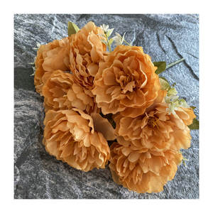 باقة زهور الفاوانيا الاصطناعية الملونة بالجملة بأسلوب نورديك، ترتيب زهور للديكور المنزلي وحفلات الزفاف، صديقة للبيئة وطويلة الأمد - Product Image 5