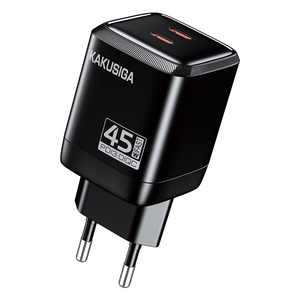 Chargeur rapide Kakusiga Dual USB C PD 45W Noir KSC 1604 - Product Image 1