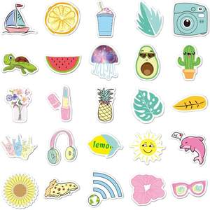 Autocollants mignons en vinyle pour la décoration intérieure, l'art mural, les meubles, les autocollants réutilisables, finition mate, utilisation intérieure/extérieure, animaux, plantes - Product Image 3