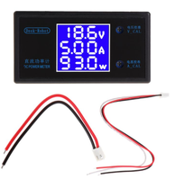 DC 0-50V 12V 24V 36V 5A 250W LCD Numérique Voltmètre Ampèremètre Wattmètre Tension compteur de courant Volts Détecteur Testeur Moniteur