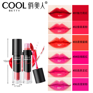 Raffreddare Betty Impermeabile di Lunga Durata Liquido Opaco Rossetto Facile Da Trasportare 6 Colori Mini Lip Gloss 3.2g di Velluto red Lip Tint Trucco - Product Image 2