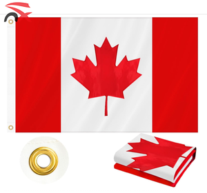 Pared interior hogar jardín decoración 90*150cm poliéster Canadá banderas nacionales con 2 ojales de latón - Product Image 1