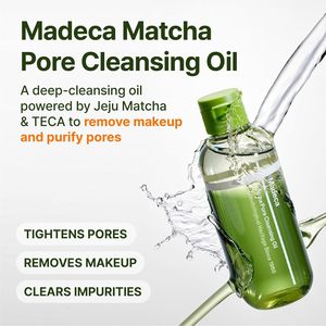 <b>For</b> Model Madeca Matcha Pore Cleansing Oil 200ml Herbal Deep Cleanse Makeup Remover <b>for</b> <b>Face</b> Skin Dongkook - Product Image 2