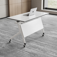 Bureau d'ordinateur pliable moderne en teck - Table multifonctionnelle pour bureau à domicile et atelier, design écologique