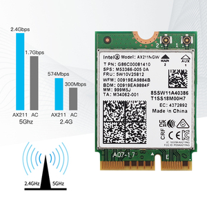 Wifi 6E ax211ngw Tri-Band 2.4G/5G/6Ghz 2.4 Gbps mạng không dây <span class=keywords><strong>Adapter</strong></span> cho máy tính xách tay Intel ax211 M.2 Keye cnvio BT 5.2 tương thích - Product Image 5