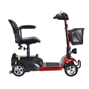 Elderly <b>Mobility</b> <b>Scooter</b> Four Wheeler <b>Foldable</b> Electric Vehicle Aluminum Alloy Red 108kg 17mph Range Contact Service - Product Image 4