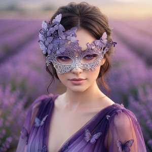 Masque de Masquerade à Prix Abordable, <span class=keywords><strong>Accessoires</strong></span> Décoratifs pour Fête, Masque Creux pour Halloween, Cosplay, Cache-œil, Bandeau Cache-œil - Product Image 2