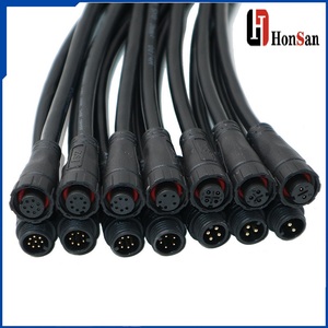 โรงงานผลิต OEM/ODM ขายส่งปลั๊กไฟกันน้ำแบบกำหนดเอง M12 2/3/4/5/6/7/8 ขา พร้อมชุดสายไฟ - Product Image 2