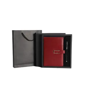 Notebook Gift Sets A5 Diary Note Book with Customizable Luxury Wholesale Corporate Leather Paper Material Notepad Custom Color