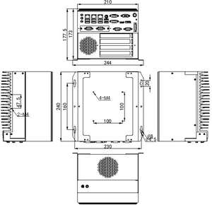 高质量四核八线程2.8千兆赫工业电脑3 * In-tel 1000M局域网嵌入式计算机 - Product Image 2
