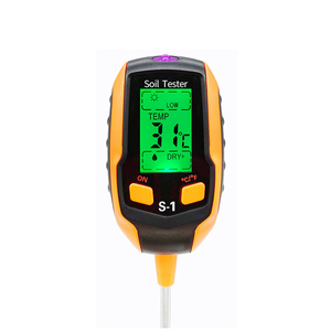 YIERYI เครื่องวัดความเค็มในดินอเนกประสงค์, หน้าจอ LCD สำหรับสวนมีความแม่นยำสูง4 IN1 /5ใน1 /6นิ้ว