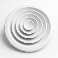 Diffuseur d'air de plafond rond avec registre papillon, grille d'admission en aluminium pour systèmes de conduits de climatisation