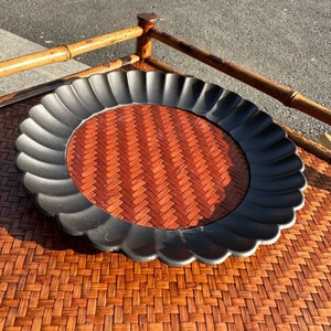Alloy Bamboo Woven Teapot <b>Tray</b> 16cm Diameter Durable Table Decoration For Family Reunions Party - Product Image 2