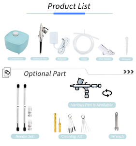 ชุดแอร์บรัชไฟฟ้าแบบมีสายหลากสีปรับแต่งได้ตามต้องการ - Product Image 2