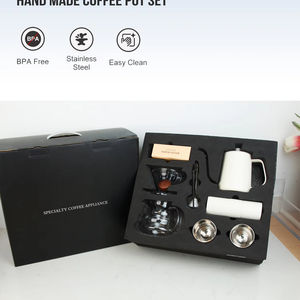 ชุดเครื่อง<span class=keywords><strong>ชง</strong></span><span class=keywords><strong>กาแฟ</strong></span>โลหะบดด้วยมือแบบแมนนวล9ชิ้น, <span class=keywords><strong>เครื่อง</strong></span>วัดอุณหภูมิของขวัญการเดินทางแบบพกพาใหม่สำหรับร้านกาแฟขนาด600มล. 350มล. - Product Image 3