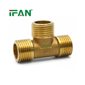 IFAN En gros Raccord de plomberie en laiton, Té femelle en <span class=keywords><strong>cuivre</strong></span>, Coude égal à filetage mâle pour conduite d'eau - Product Image 5