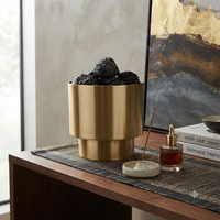 Diffuseur d'aromathérapie de luxe haut de gamme en pierre de lave avec support métallique moderne pour bureau, parfum d'intérieur, cadeau