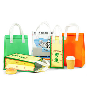 Bolsas de Aislamiento de Papel de Aluminio No Tejido con Materiales Reciclados JAHOO PACK, Reutilizables, Impermeables, Resistentes al Aceite, con Asas de Mano - Product Image 4