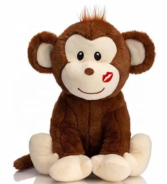 Custom plush toy monkey stuffed soft toy for Valentines