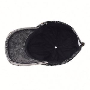 Nouvelle Arrivée 2025 Casquette de Baseball Unisexe en Denim Délavé et Vieilli à Grandes Trous - Product Image 6