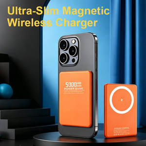 Batterie externe ultra-mince 5000 mAh 6,5 mm avec entrée Type-C, sortie 22,5 W, charge sans fil magnétique 15 W, format carte de crédit pratique - Product Image 1