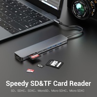 Hub USB C 9 en 1 avec sortie HDTV 4K 30HZ, USB 3.0, USB 2.0, lecteur de carte SD/TF, station d'accueil Type C 100W PD pour MacBook