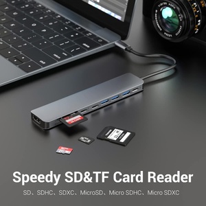 Hub USB C 9 en 1 avec sortie HDTV 4K 30HZ, USB 3.0, USB 2.0, lecteur de carte SD/TF, station d'accueil Type C 100W PD pour <span class=keywords><strong>MacBook</strong></span> - Product Image 2