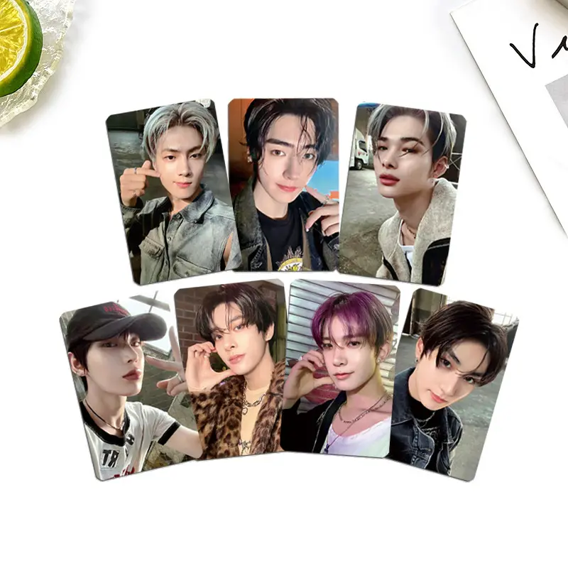 7ピース/セットKPOP Sunoo HeeseungFATEワールドツアー (ソウル) WVS Ver Photocards Jake Jungwon Selfie Lomo Cards Fans Birthday Collection