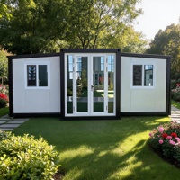 Maison conteneur intégrée extensible de 20 pieds, habitation moderne avec salle de bain, douche et toilettes pour appartement ou hôtel