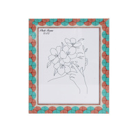 Cadre photo en bois naturel personnalisable avec présentoir d'impression UV pour photos et logo en verre