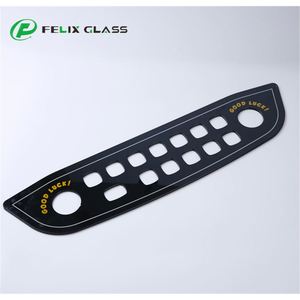 Verre trempé personnalisé par le fabricant avec impression sérigraphique pour panneau de commande de machine de jeu - Product Image 1