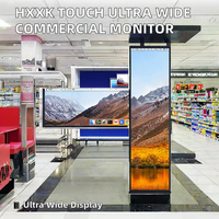 Écran tactile commercial ultra-large de 48,8 pouces, résolution Android OS, vente chaude, écran LCD tactile étiré pour métro