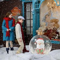Nouveau 60cm flocon de neige boule de noël extérieur gonflable décoration atmosphère noël bonhomme de neige boule en boule